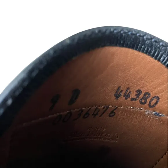 ALLEN EDMONDS Kearney Penny Loafers Shoes Black Leather Men's 9 D
