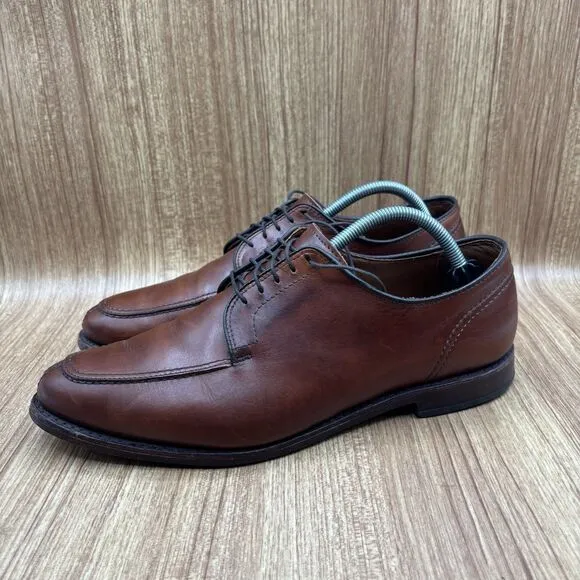 Allen Edmonds LaSalle Apron Split Toe Leather Brown Dress Shoes Men US 10 D