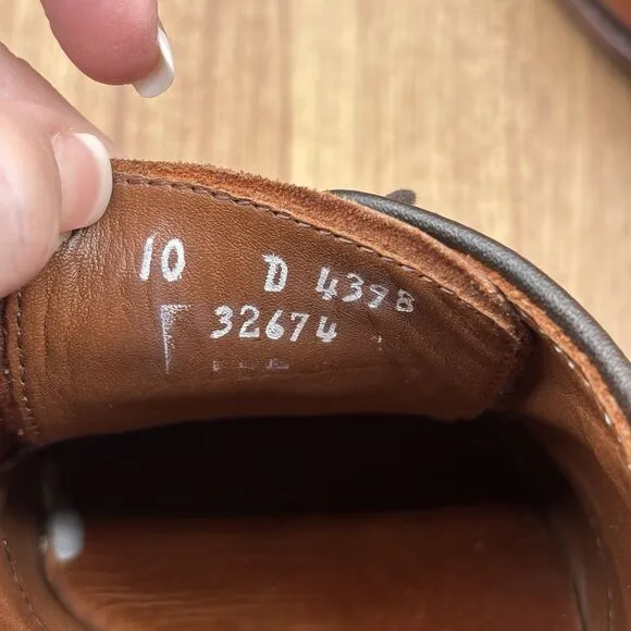Allen Edmonds LaSalle Apron Split Toe Leather Brown Dress Shoes Men US 10 D