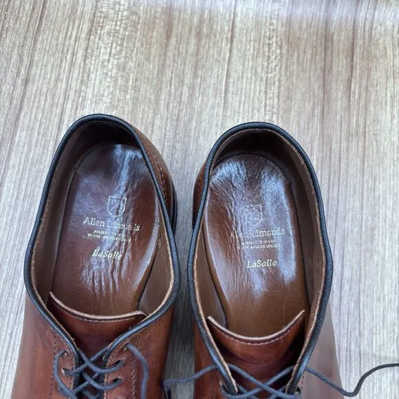 Allen Edmonds LaSalle Apron Split Toe Leather Brown Dress Shoes Men US 10 D