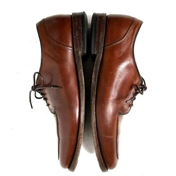 Allen Edmonds LaSalle Brown Leather Mens Lace Up Oxford Dress Shoes Size 8.5 D