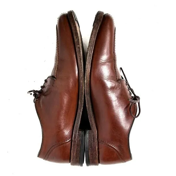 Allen Edmonds LaSalle Brown Leather Mens Lace Up Oxford Dress Shoes Size 8.5 D