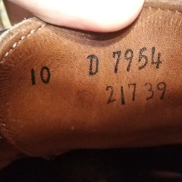 Allen Edmonds Leather Mapleton Bicycle Toe Shoes Men's 10 D Brown Leather Derby