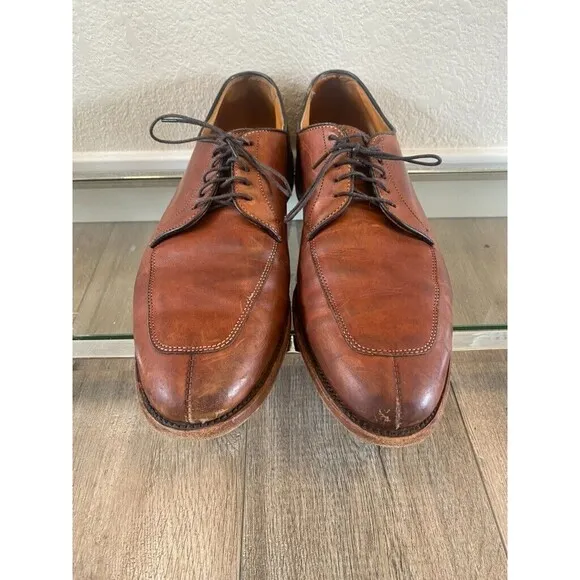 ALLEN EDMONDS LEATHER SPLIT TOE DRESS SHOES MENS 11.5 D Delray Brown