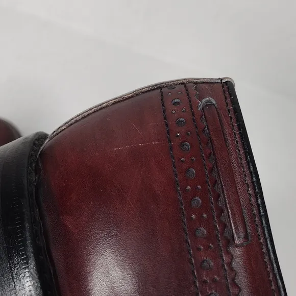 Allen Edmonds Manchester Men's Mahogany Leather Tassel Wingtip Loafers Size 11