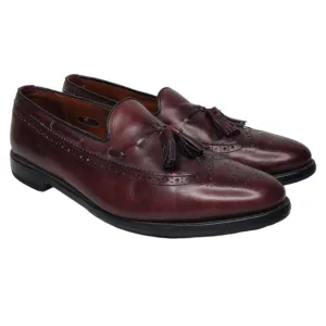 Allen Edmonds Manchester Men's Mahogany Leather Tassel Wingtip Loafers Size 11