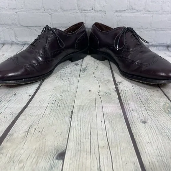 Allen Edmonds Marlow Mens Size 12D Wingtip Red Leather Dress Shoes Preppy