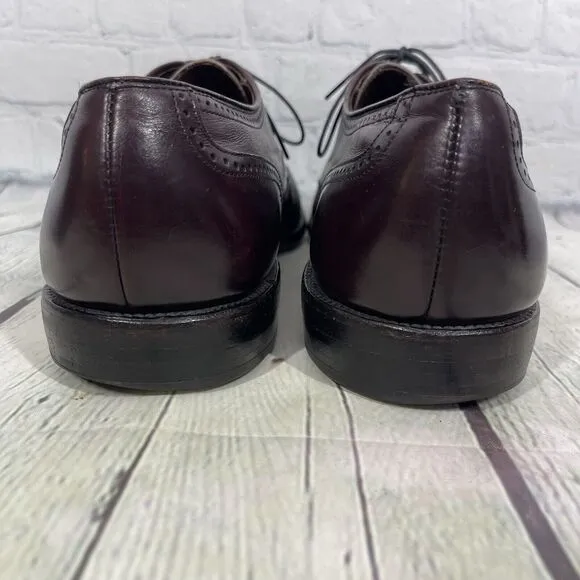 Allen Edmonds Marlow Mens Size 12D Wingtip Red Leather Dress Shoes Preppy