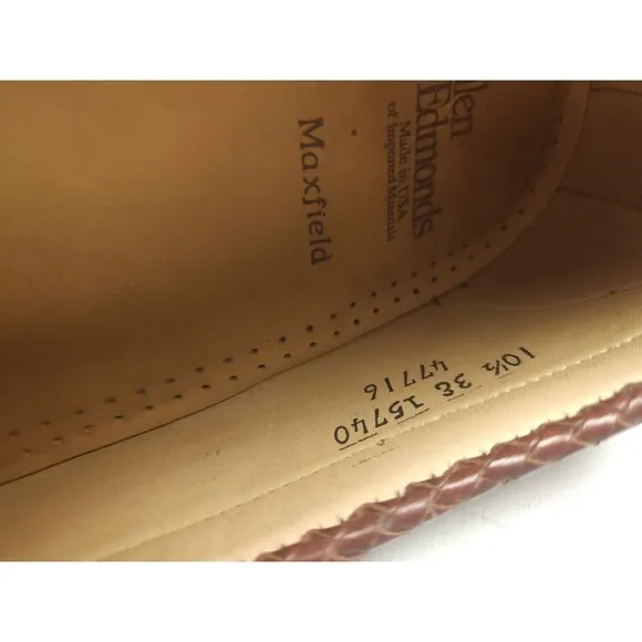 Allen Edmonds Maxfield Loafers Mens 10.5 3E Leather Brown Tassel Shoes Vibram