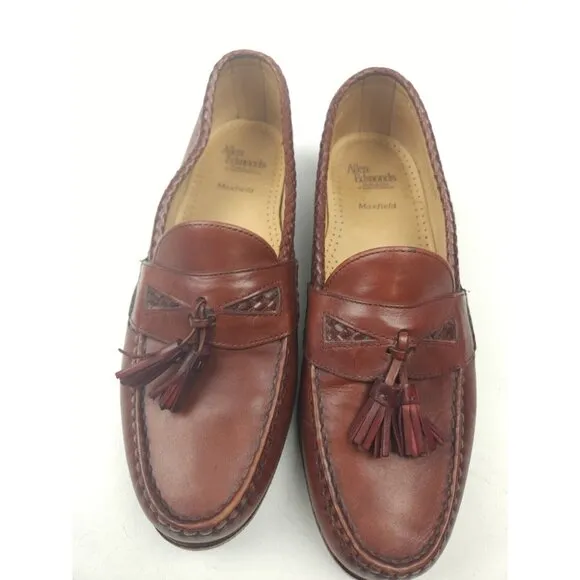 Allen Edmonds Maxfield Loafers Mens 10.5 3E Leather Brown Tassel Shoes Vibram