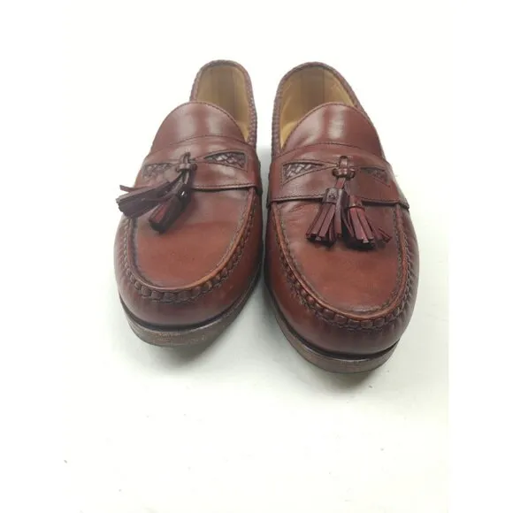Allen Edmonds Maxfield Loafers Mens 10.5 3E Leather Brown Tassel Shoes Vibram