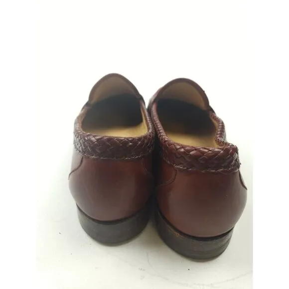 Allen Edmonds Maxfield Loafers Mens 10.5 3E Leather Brown Tassel Shoes Vibram