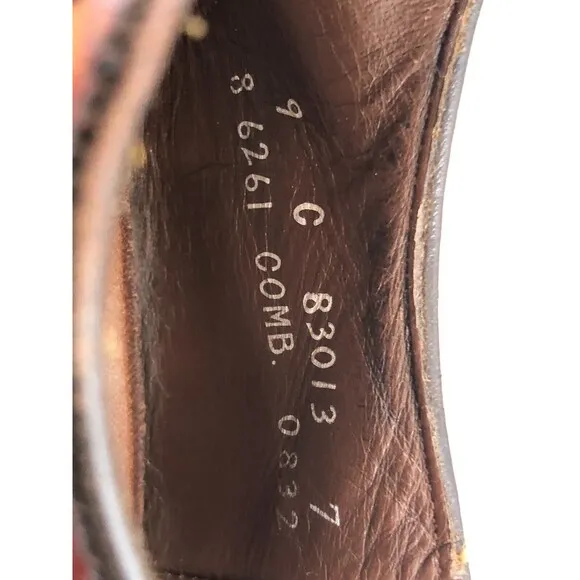 Allen Edmonds McAllister 6261 Men's 9C Brown Leather Wingtip Oxford Dress Shoes