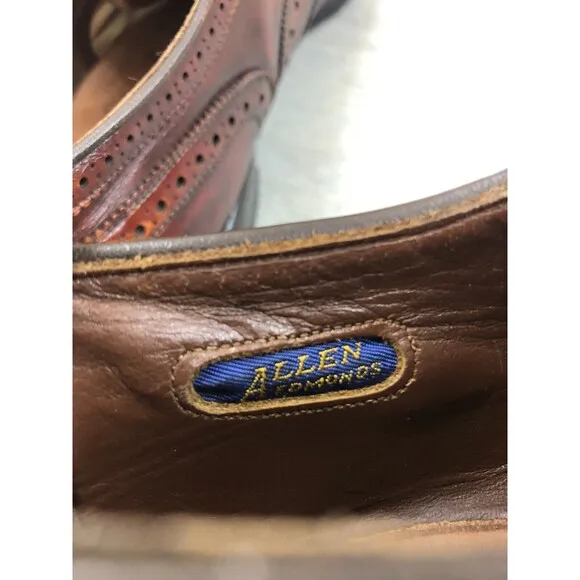 Allen Edmonds McAllister 6261 Men's 9C Brown Leather Wingtip Oxford Dress Shoes