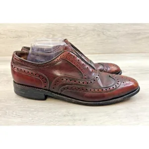 Allen Edmonds McAllister 6261 Men's 9C Brown Leather Wingtip Oxford Dress Shoes