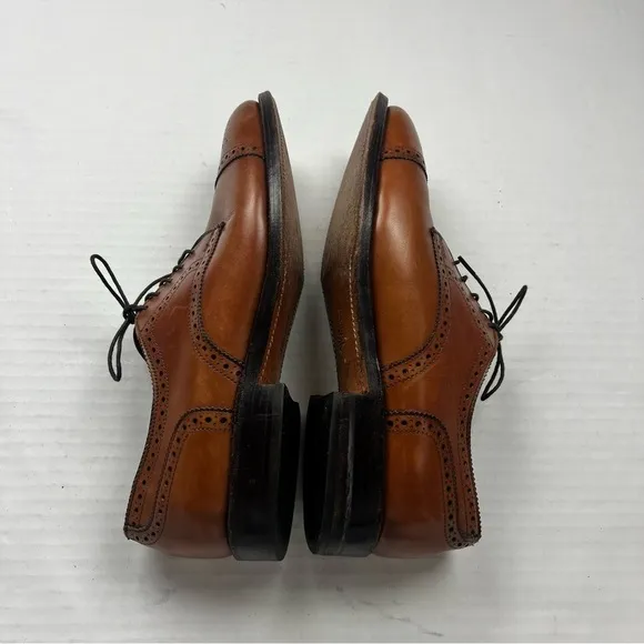 Allen Edmonds Men’s Sanford Bourbon Leather Cap Toe Oxford Dress Shoes 7.5