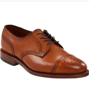 Allen Edmonds Men’s Sanford Bourbon Leather Cap Toe Oxford Dress Shoes 7.5