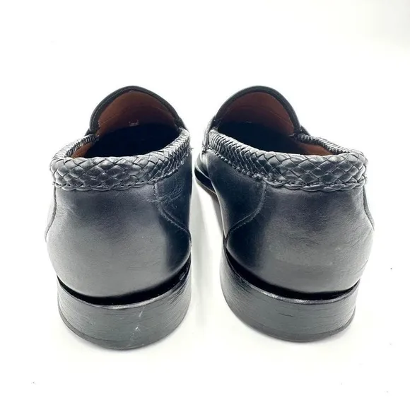 Allen Edmonds Mens Shoes 9.5 D Black Maxfield Tassel Braided Loafers Dress Shoes