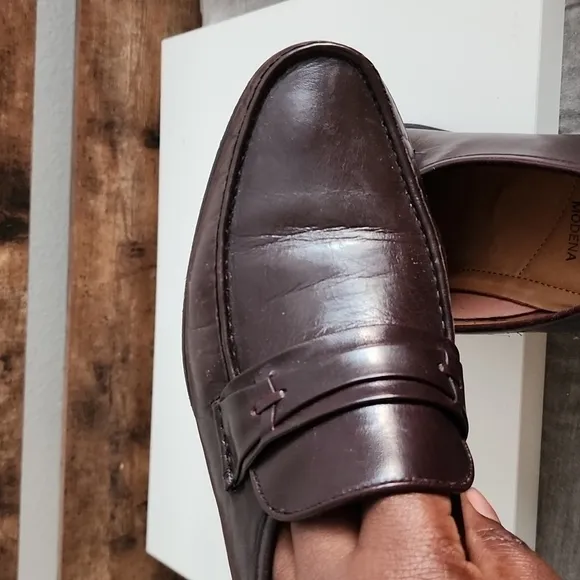 Allen Edmonds modena brown men loafers Driving Shoes Mocassin Slip On