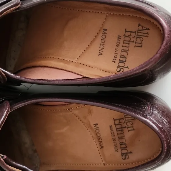 Allen Edmonds modena brown men loafers Driving Shoes Mocassin Slip On