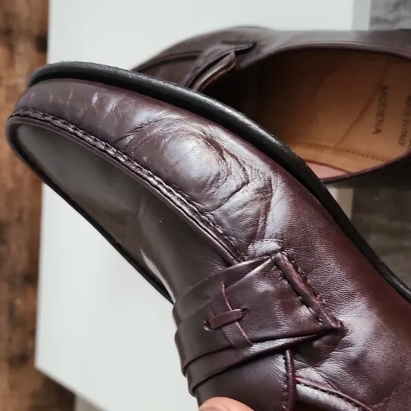 Allen Edmonds modena brown men loafers Driving Shoes Mocassin Slip On