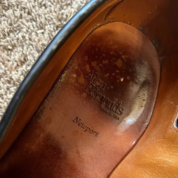 Allen Edmonds Newport black tassel loafer dress shoes