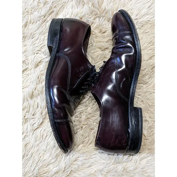 ALLEN EDMONDS PARK AVE BORDEAUX PATENT LEATHER DRESS SHOES MEN'S SIZE 9 D Made U