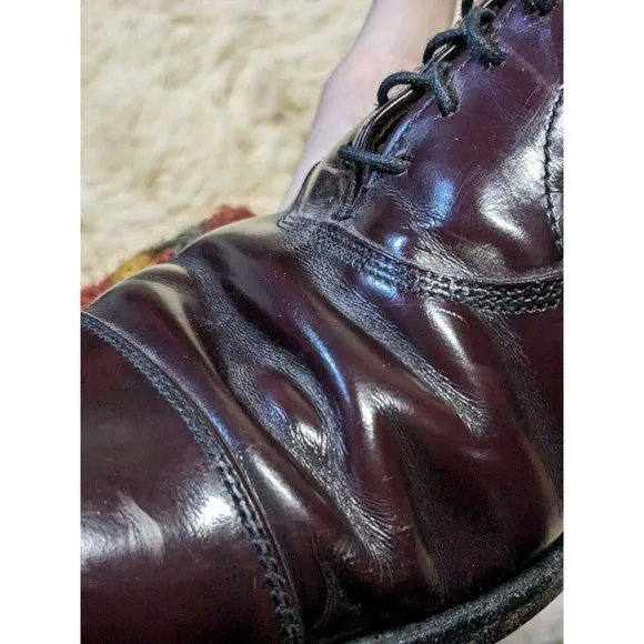 ALLEN EDMONDS PARK AVE BORDEAUX PATENT LEATHER DRESS SHOES MEN'S SIZE 9 D Made U