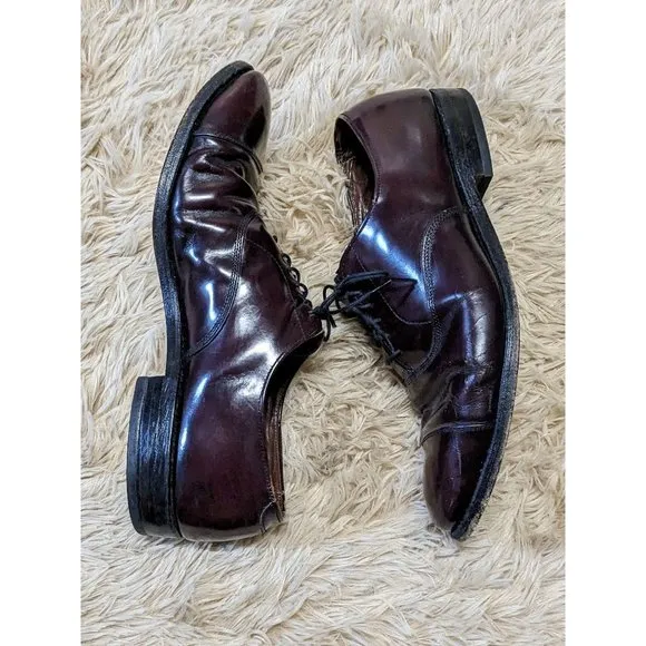 ALLEN EDMONDS PARK AVE BORDEAUX PATENT LEATHER DRESS SHOES MEN'S SIZE 9 D Made U