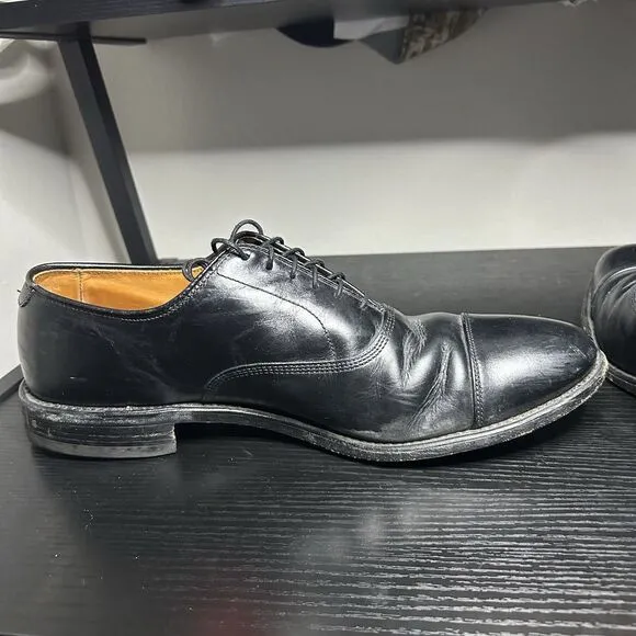 Allen Edmonds Park Avenue Black Cap Toe Leather Dress Shoes Mens Size 11 B