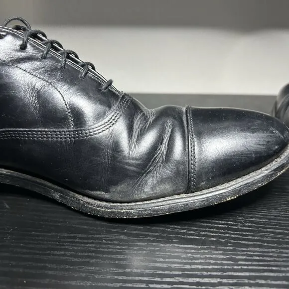 Allen Edmonds Park Avenue Black Cap Toe Leather Dress Shoes Mens Size 11 B