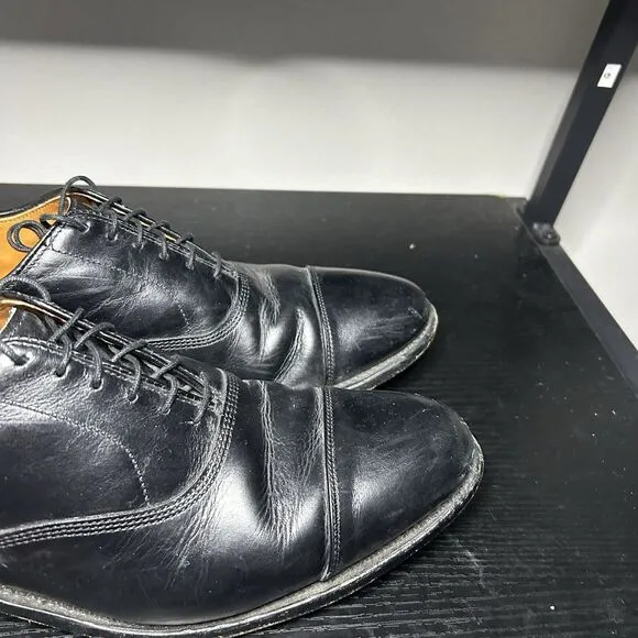 Allen Edmonds Park Avenue Black Cap Toe Leather Dress Shoes Mens Size 11 B