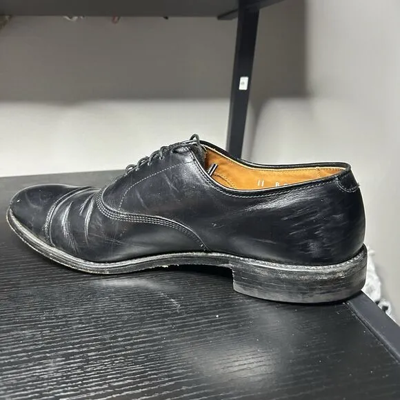 Allen Edmonds Park Avenue Black Cap Toe Leather Dress Shoes Mens Size 11 B