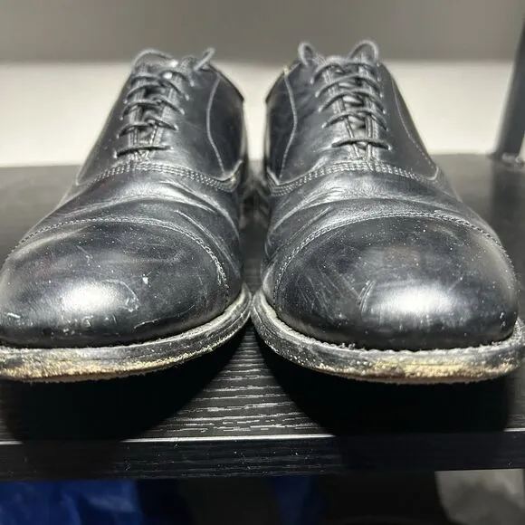 Allen Edmonds Park Avenue Black Cap Toe Leather Dress Shoes Mens Size 11 B