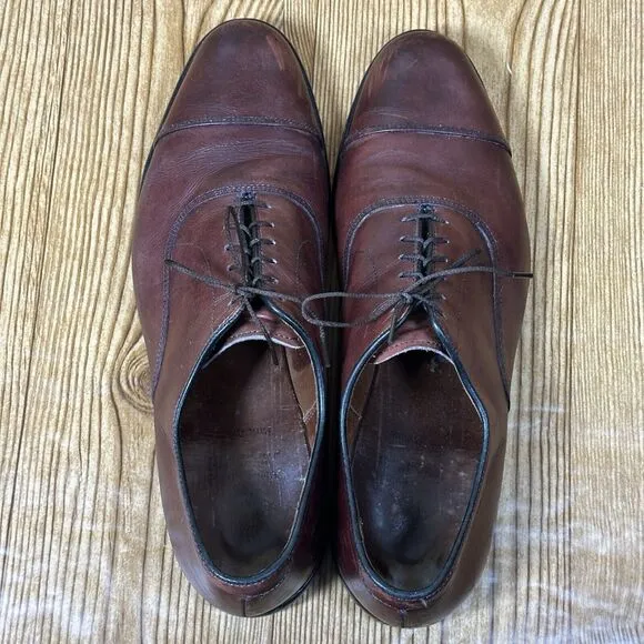 Allen Edmonds Park Avenue Brown Leather Oxford Dress Shoes Men's Size 12 D