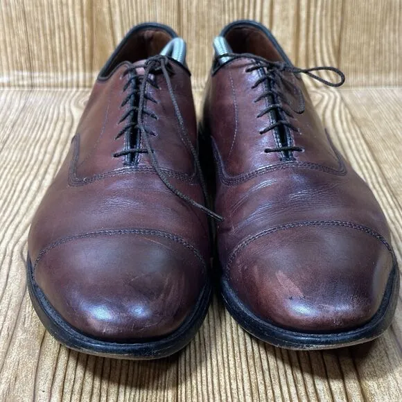 Allen Edmonds Park Avenue Brown Leather Oxford Dress Shoes Men's Size 12 D