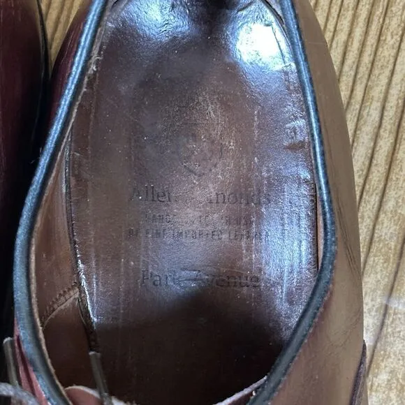 Allen Edmonds Park Avenue Brown Leather Oxford Dress Shoes Men's Size 12 D