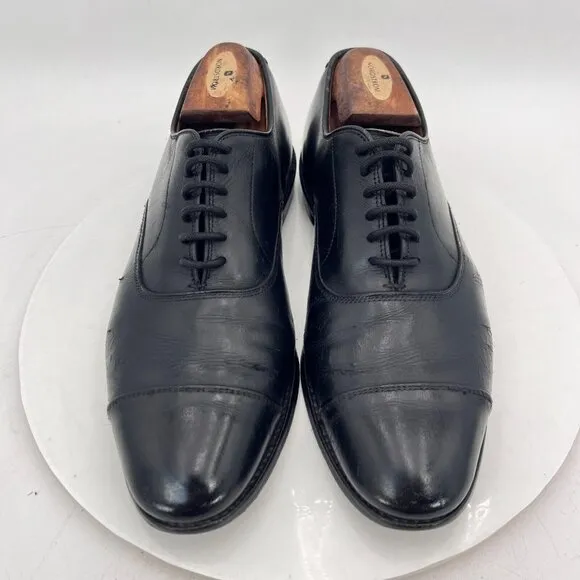 Allen Edmonds Park Avenue Men Size 8.5D Black Leather Cap Toe Oxford Dress Shoe