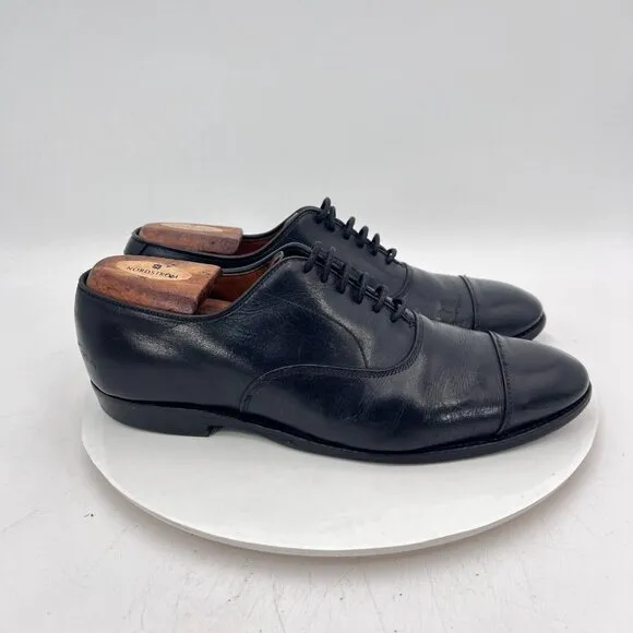 Allen Edmonds Park Avenue Men Size 8.5D Black Leather Cap Toe Oxford Dress Shoe