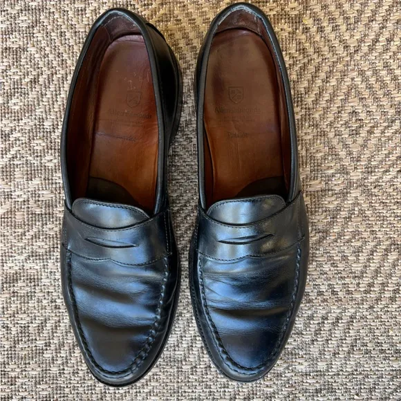 Allen Edmonds Patriot Mens Size 11.5 Black Slip on Penny Loafers Shoes Leather