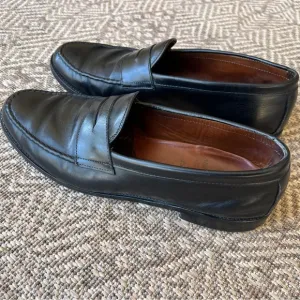 Allen Edmonds Patriot Mens Size 11.5 Black Slip on Penny Loafers Shoes Leather