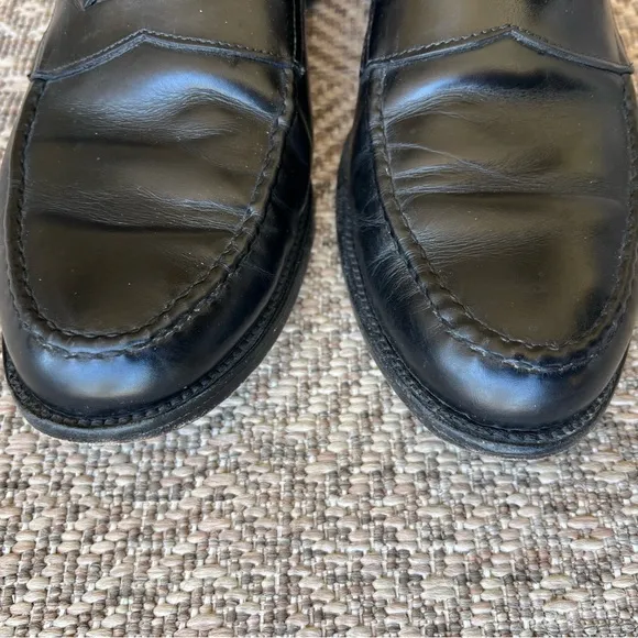 Allen Edmonds Patriot Mens Size 11.5 Black Slip on Penny Loafers Shoes Leather