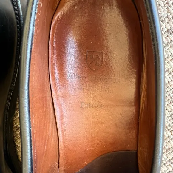 Allen Edmonds Patriot Mens Size 11.5 Black Slip on Penny Loafers Shoes Leather