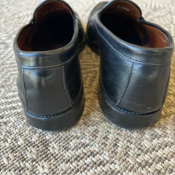 Allen Edmonds Patriot Mens Size 11.5 Black Slip on Penny Loafers Shoes Leather