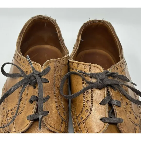 Allen Edmonds Rogue Brown Leather Cap Toe Brogue Oxford Dress Shoes Mens 9.5 D