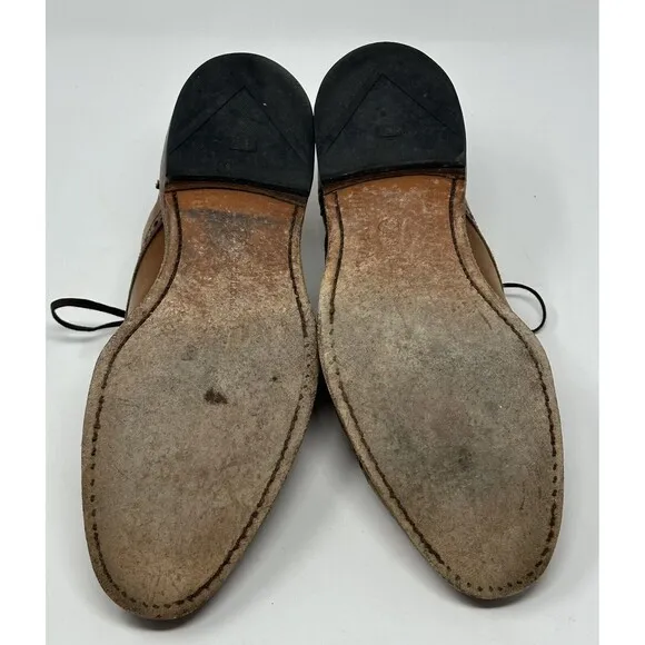 Allen Edmonds Rogue Brown Leather Cap Toe Brogue Oxford Dress Shoes Mens 9.5 D