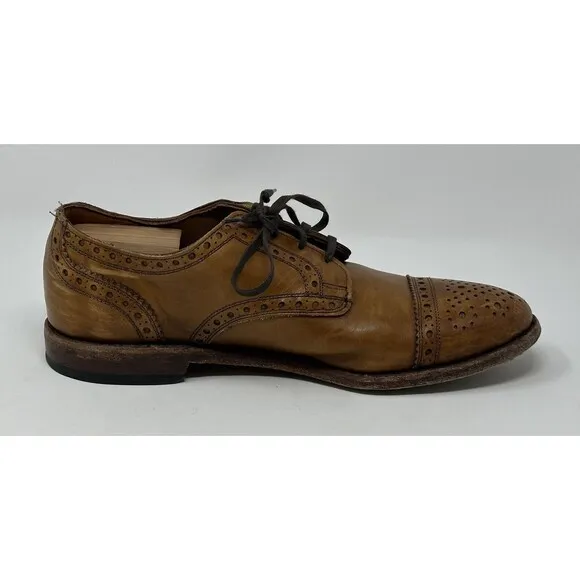 Allen Edmonds Rogue Brown Leather Cap Toe Brogue Oxford Dress Shoes Mens 9.5 D