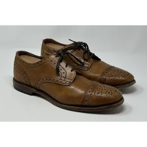 Allen Edmonds Rogue Brown Leather Cap Toe Brogue Oxford Dress Shoes Mens 9.5 D