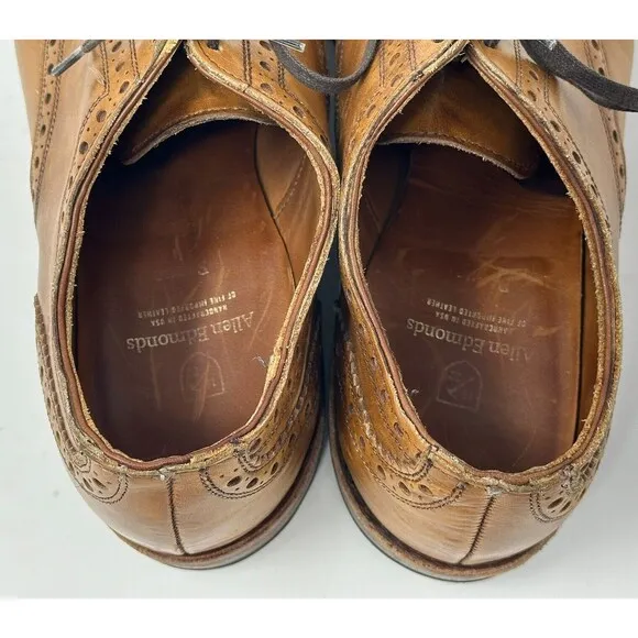 Allen Edmonds Rogue Brown Leather Cap Toe Brogue Oxford Dress Shoes Mens 9.5 D