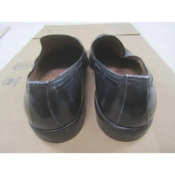 Allen Edmonds Shoes 13B Black Leather Saratoga Dress USA Split Toe Slip On